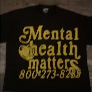 EUPHORIC MENTAL HEALTH MATTERS TEE - YELLOW